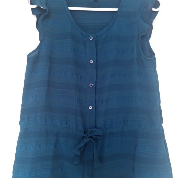 RW&CO Teal Sleeveless Top, Size S - Picture 2 of 11